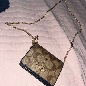 Coach mini wallet on a chain